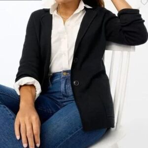 J. Crew Factory bs881 Black Two-button Sweater Blazer For Women NWOT size Large